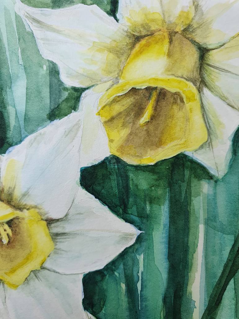 Original Illustration Floral Painting by Angelina Aderikho