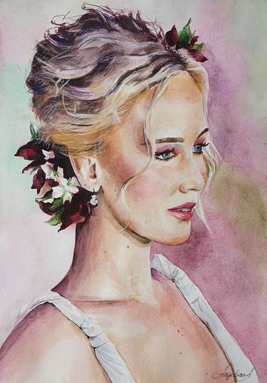 Original Portrait Painting by Angelina Aderikho