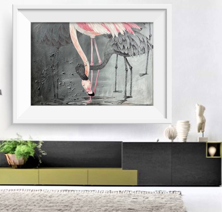 Original Abstract Expressionism Animal Painting by Elda Frangi