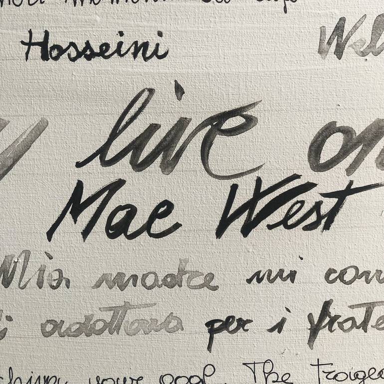 Original Black & White Language Painting by Elda Frangi