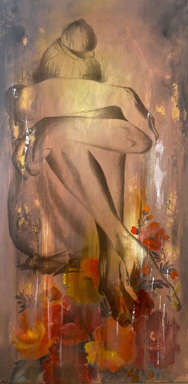 Original Baroque Women Painting by Elda Frangi