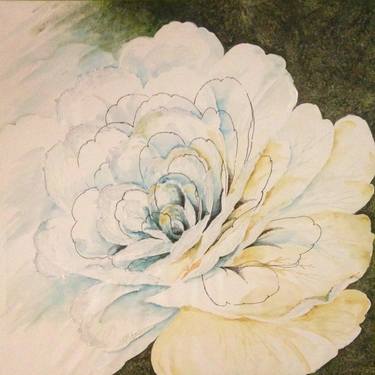 White  Rose Painting thumb