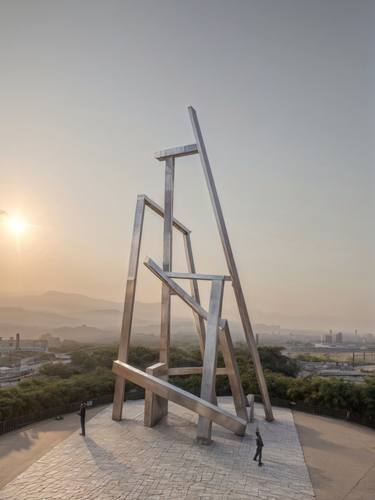 Original Abstract Architecture Sculpture by César Martínez Varela