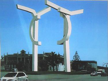 Original Abstract Architecture Sculpture by César Martínez Varela