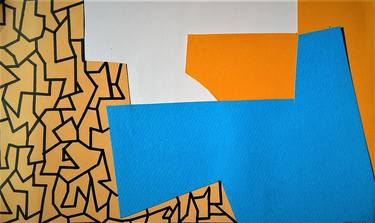 Original Cubism Abstract Collage by César Martínez Varela