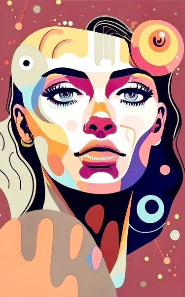 Print of Abstract Women Digital by Fariba A