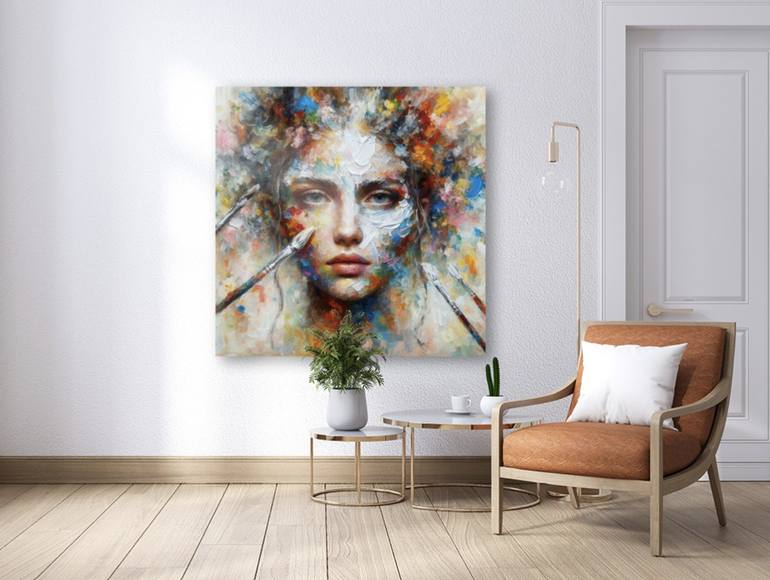 Original Abstract Expressionism Women Digital by Fariba A