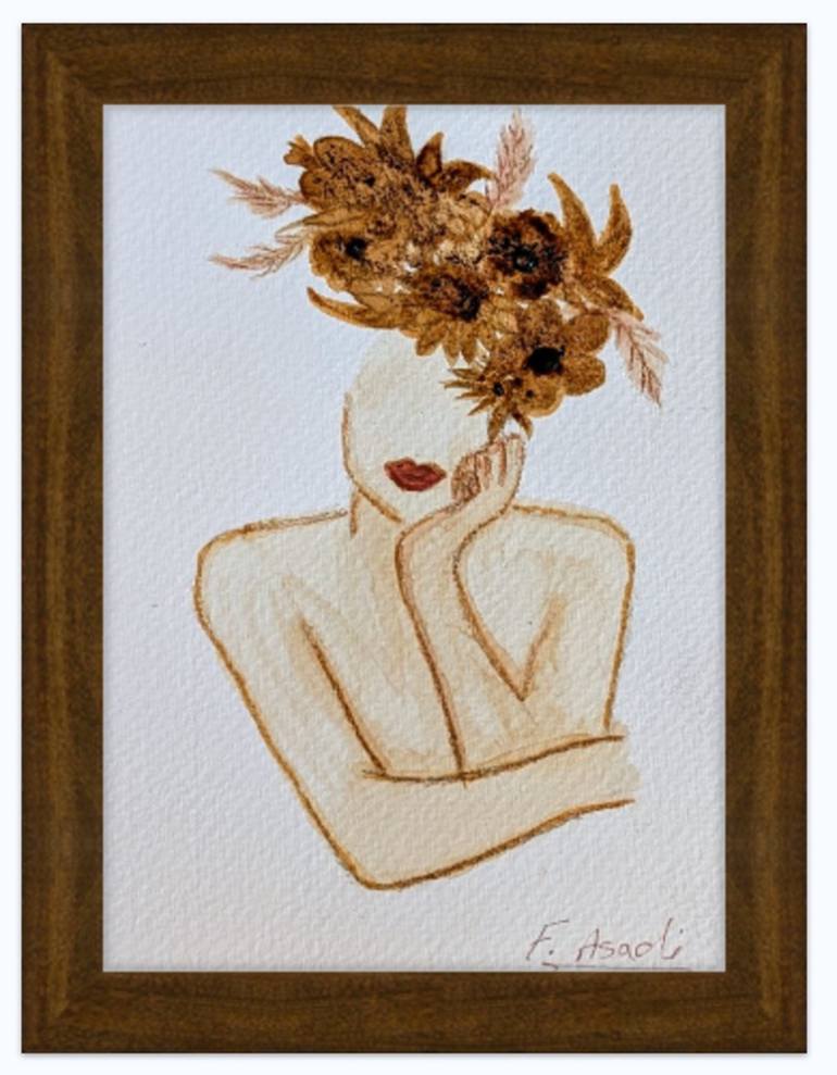 Original Abstract Expressionism Women Painting by Fariba A