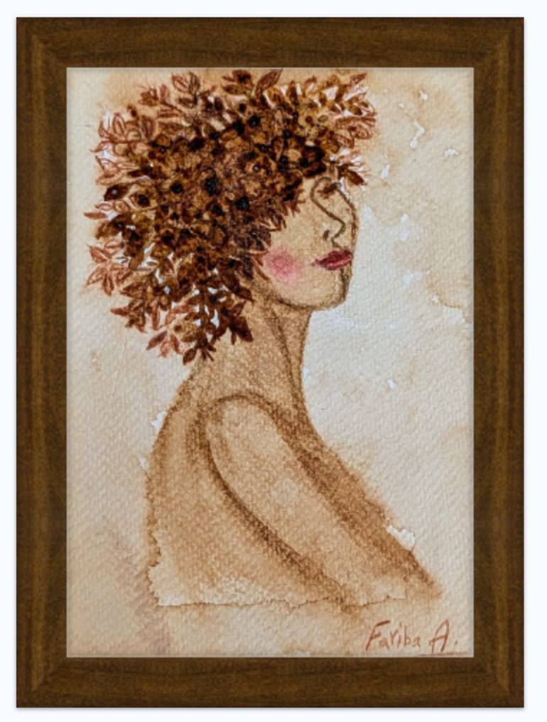 Original Abstract Expressionism Women Painting by Fariba A