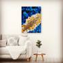 Original abstract painting for modern interior designs created in my studio, Vancouver, Canada
This painting is a unique original artwork.
Professional Grade Acrylic Paint & Mixed media on Canvas, Ready to hang
Title: Blue and Gold
Size: 18"x24" (60x46 cm)
***I will provide other sizing available with pre-orders. You can order it in different sizes.
SIGNATURE: Always signed. Either on the Verso or the Front when possible.