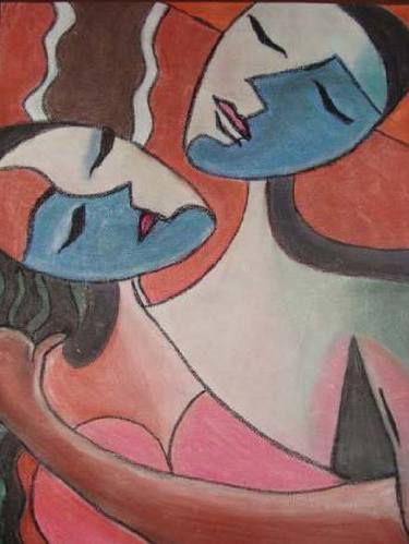 Original Cubism Abstract Drawings by Fariba A