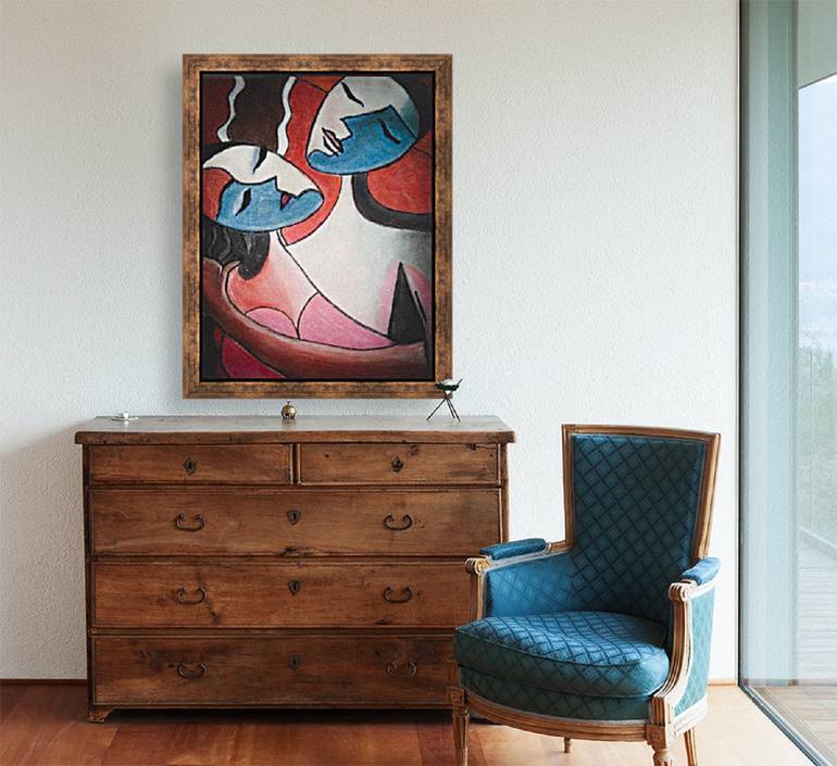 Original Art Deco Abstract Drawing by Fariba A