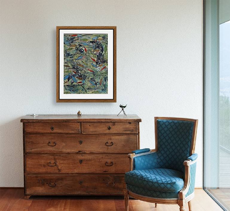 Original Abstract Expressionism Abstract Painting by Fariba A