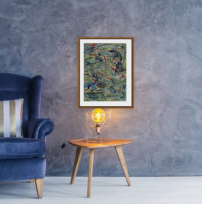 Original Abstract Expressionism Abstract Painting by Fariba A