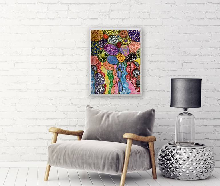 Original Abstract Expressionism Abstract Painting by Fariba A