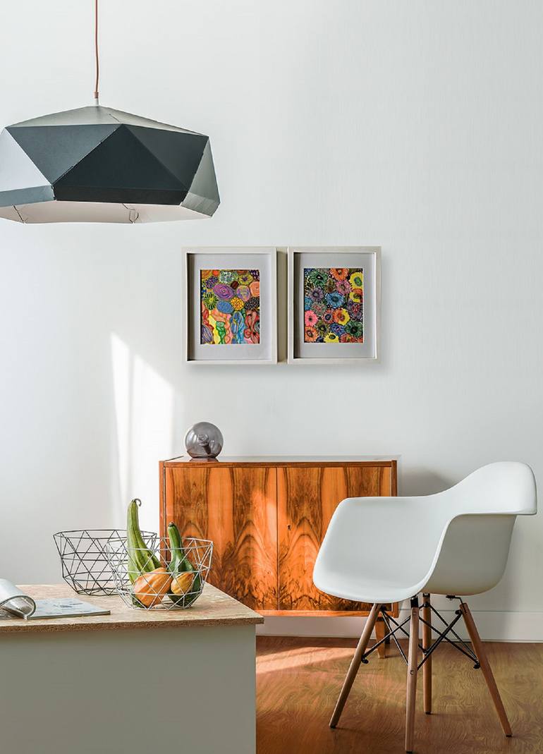 Original Abstract Expressionism Abstract Painting by Fariba A