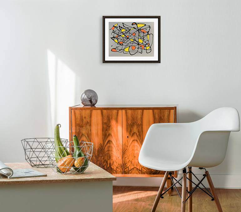 Original Abstract Expressionism Abstract Painting by Fariba A