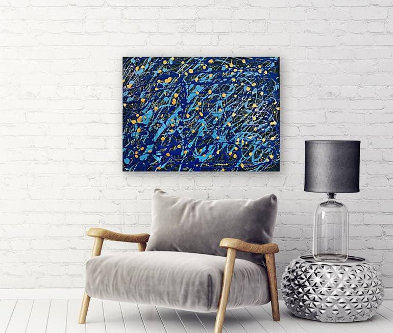 Original Abstract Expressionism Abstract Painting by Fariba A