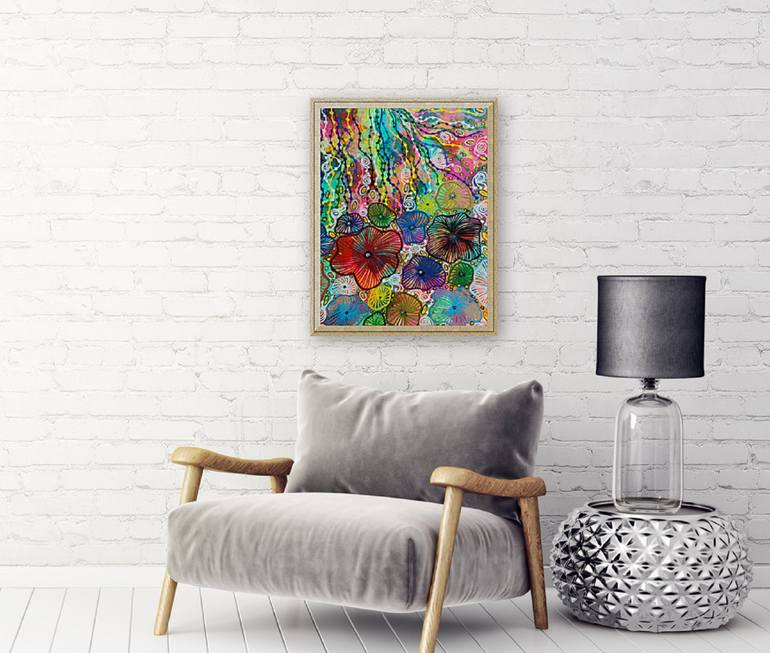 Original Abstract Expressionism Abstract Painting by Fariba A