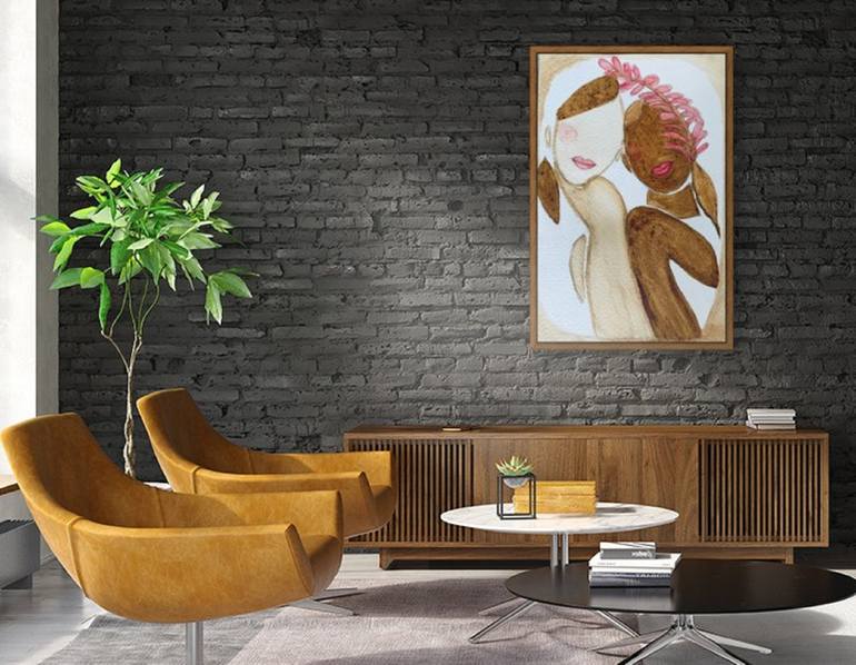 Original Abstract Expressionism Abstract Painting by Fariba A