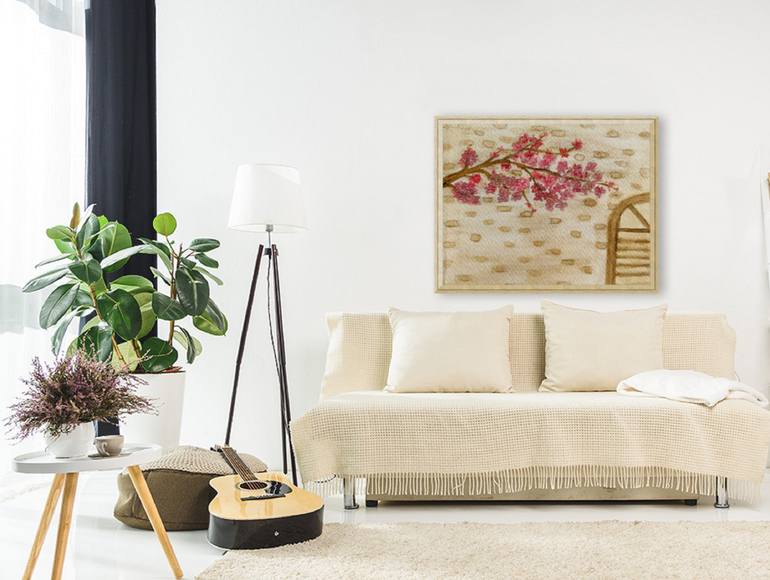 Original Abstract Expressionism Architecture Painting by Fariba A