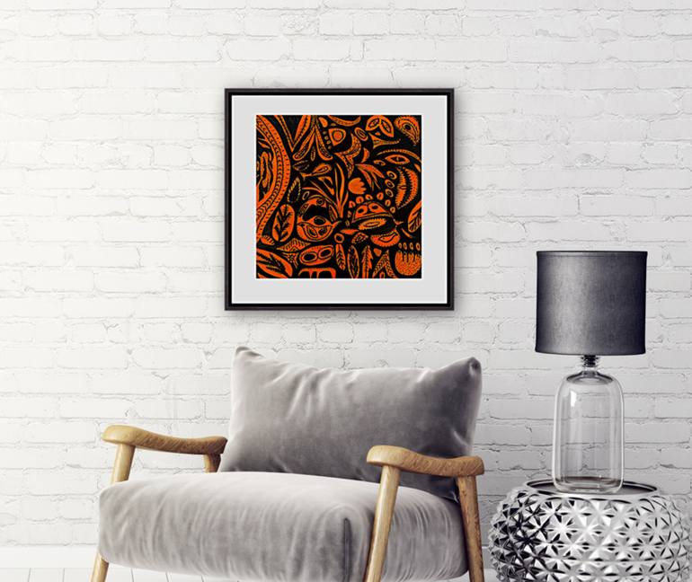 Original Abstract Expressionism Abstract Painting by Fariba A