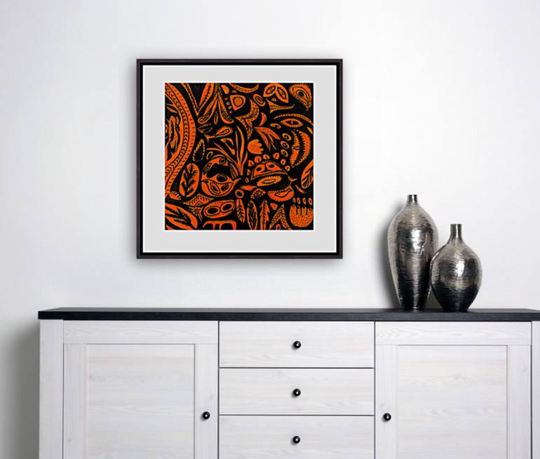 Original Abstract Expressionism Abstract Painting by Fariba A