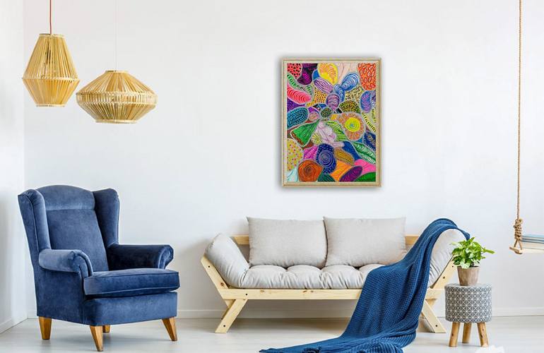 Original Abstract Expressionism Abstract Painting by Fariba A