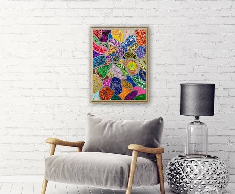 Original Abstract Expressionism Abstract Painting by Fariba A