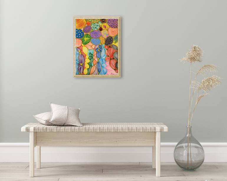 Original Abstract Expressionism Abstract Painting by Fariba A