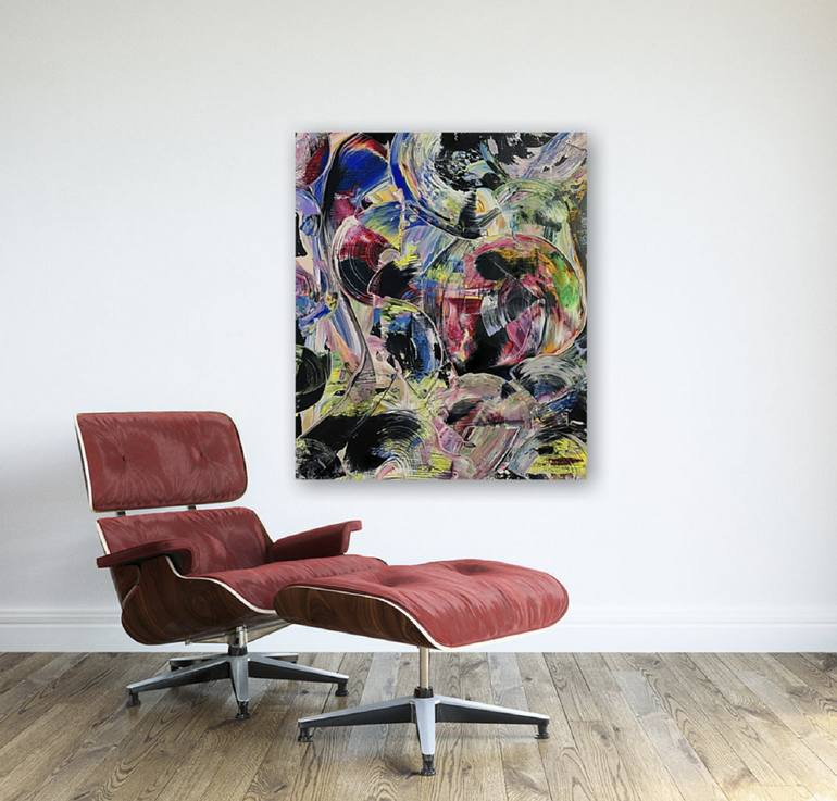 Original Abstract Expressionism Abstract Painting by Fariba A