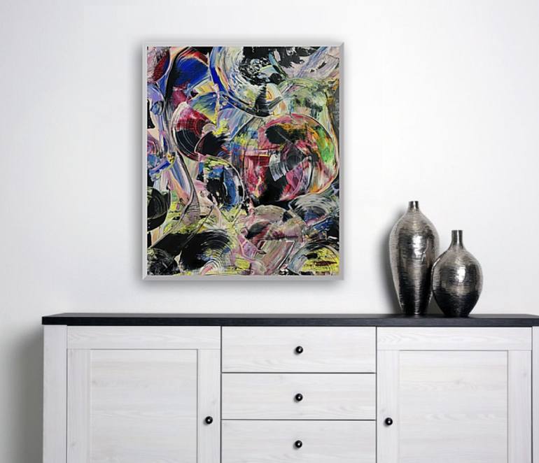 Original Abstract Expressionism Abstract Painting by Fariba A