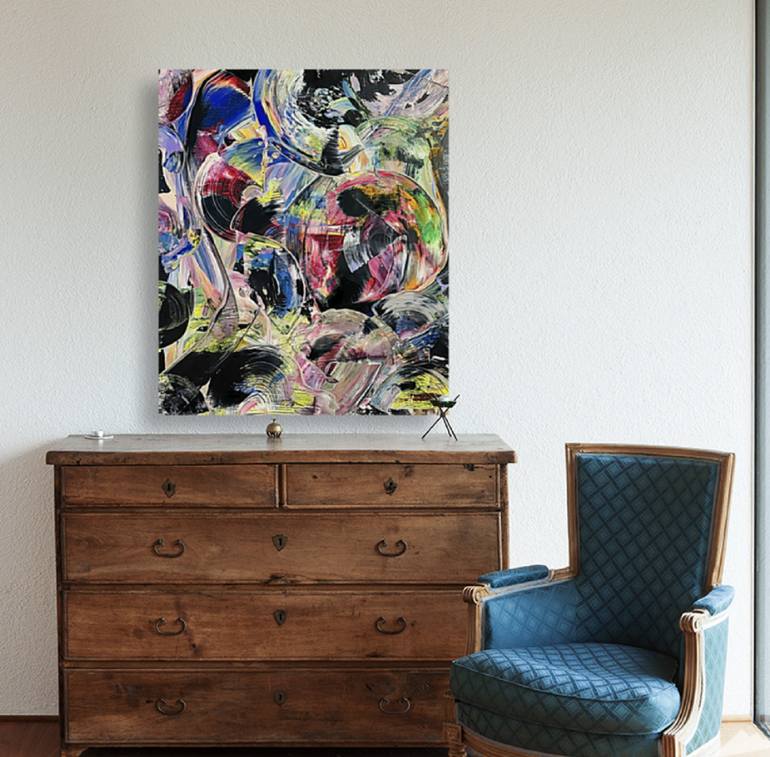Original Abstract Expressionism Abstract Painting by Fariba A