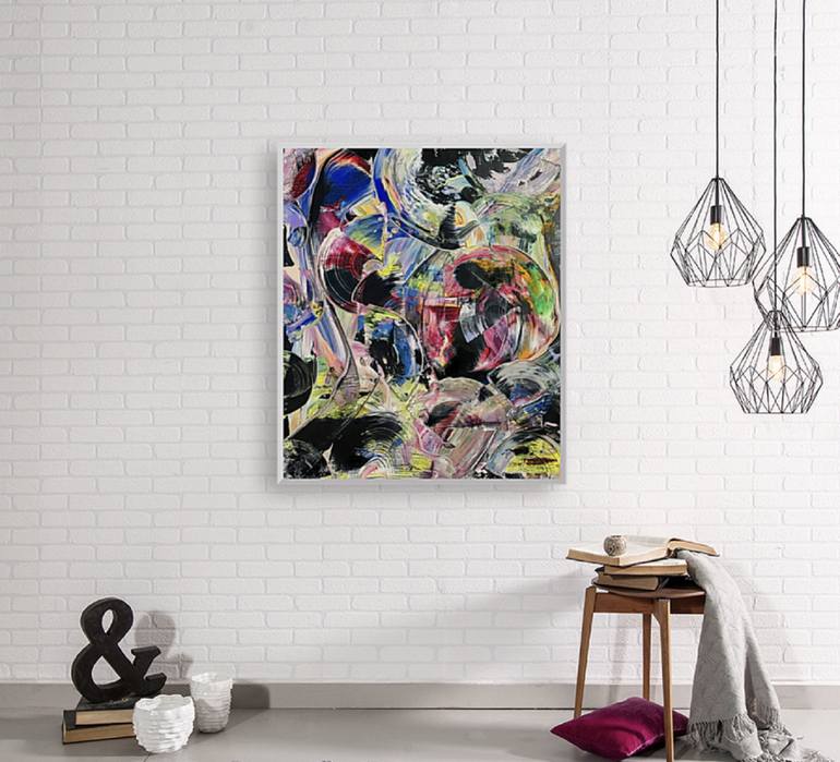 Original Abstract Expressionism Abstract Painting by Fariba A