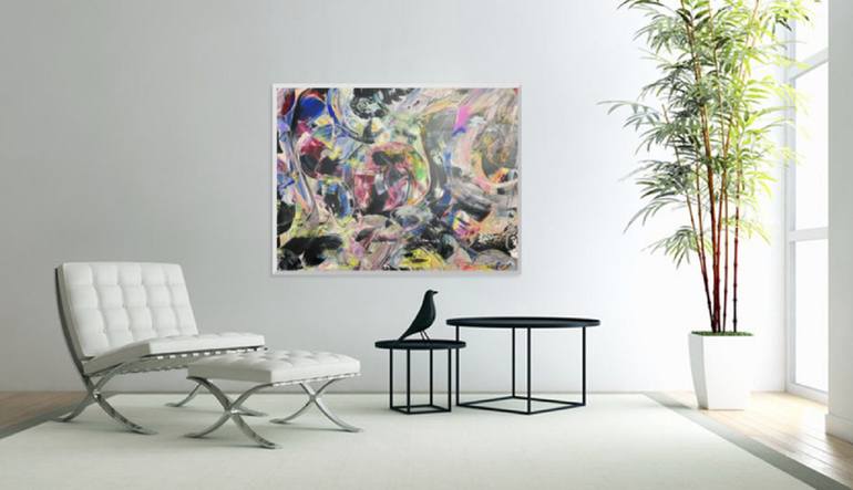 Original Abstract Expressionism Abstract Painting by Fariba A