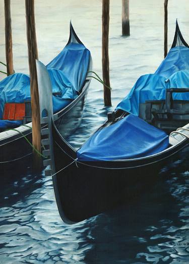 Original Boat Painting by lauren ivey