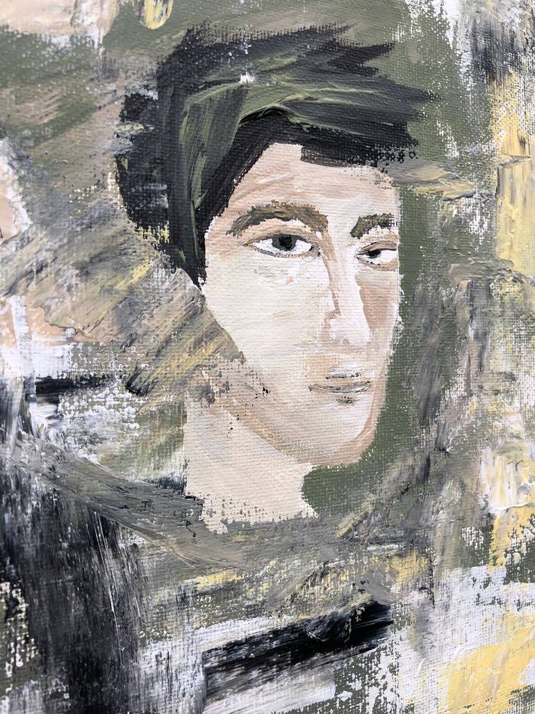 Original Abstract Expressionism People Painting by Victoria Drozd