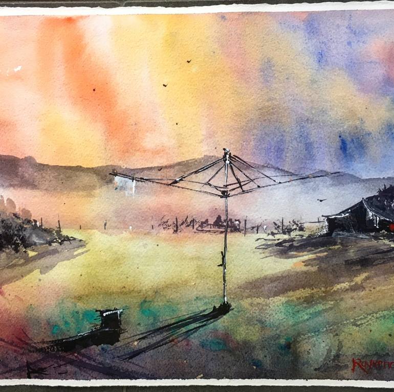 Hills Hoist Painting by Raveena Marks Saatchi Art