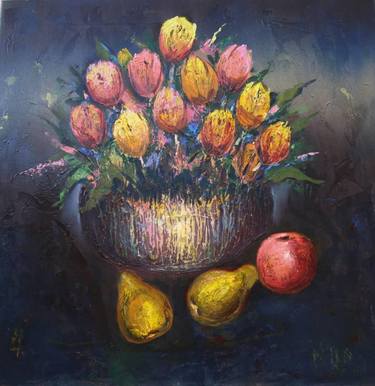 Print of Fine Art Floral Paintings by Narmina Mamedzadeh