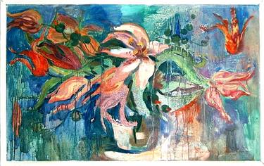 Original Abstract Expressionism Botanic Paintings by Zaruhi Paronyan