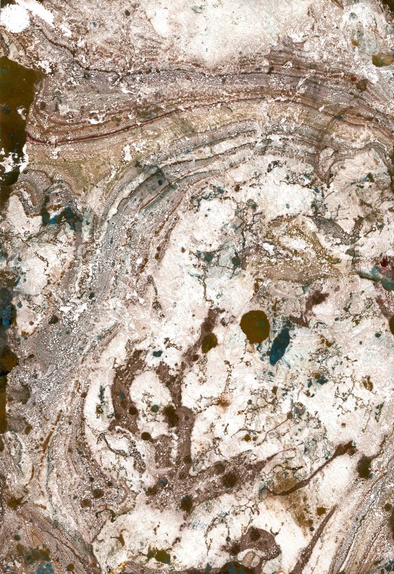 MARBLE ROCK - EARTH Painting by Rida Fatima | Saatchi Art