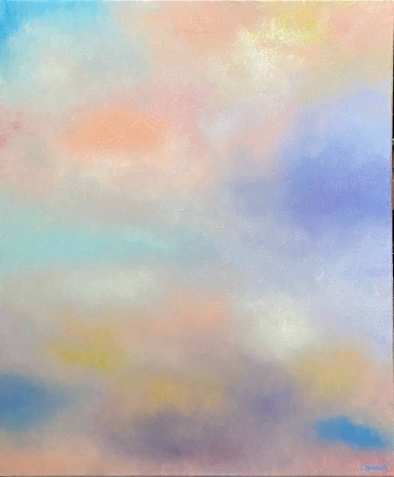 pastel painting clouds