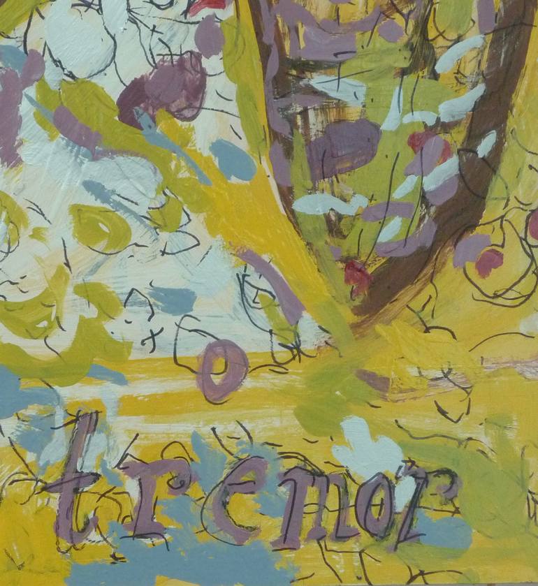 Original Abstract Expressionism Language Painting by Florence Gray-Ybarra