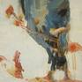 detail from Blue Heron 4 oil on stretched canvas 