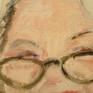 Detail of Self Portrait/Happy acrylic on masonite