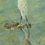 detail Egret oil on Arches oil paper