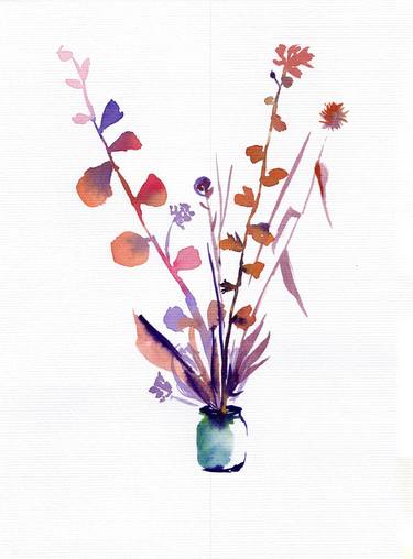 Original Minimalism Floral Paintings by Karishok Dulyan
