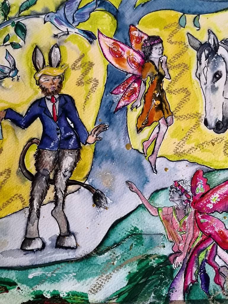 Original Illustration Fantasy Painting by Rio Charkrabarti Bitch Art