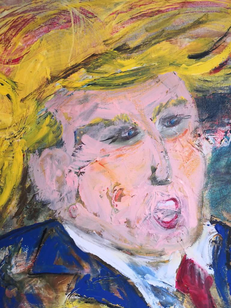 Original Abstract Expressionism Pop Culture/Celebrity Painting by Rio Charkrabarti Bitch Art