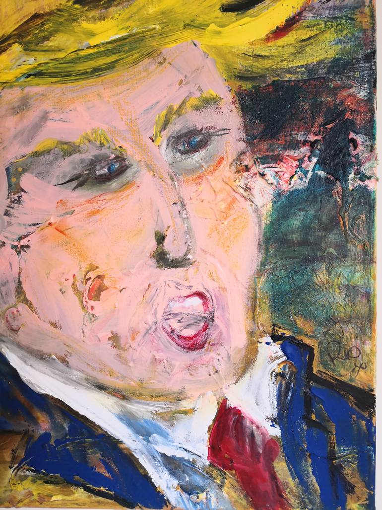 Original Abstract Expressionism Pop Culture/Celebrity Painting by Rio Charkrabarti Bitch Art